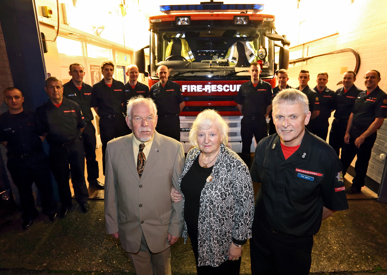 A BIG thankyou from John and Margaret Luce to Wem firefighters for saving his life