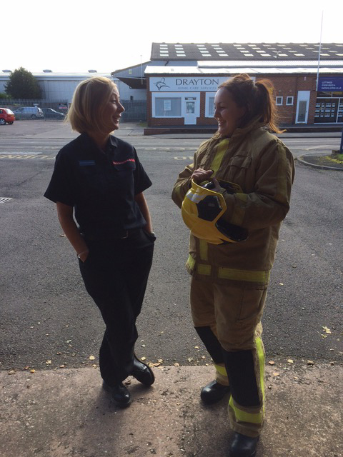 Firefighter Ruth Walkerdine chats to Property Manager Camilla Edwards about how she enjoys working as a firefighter
