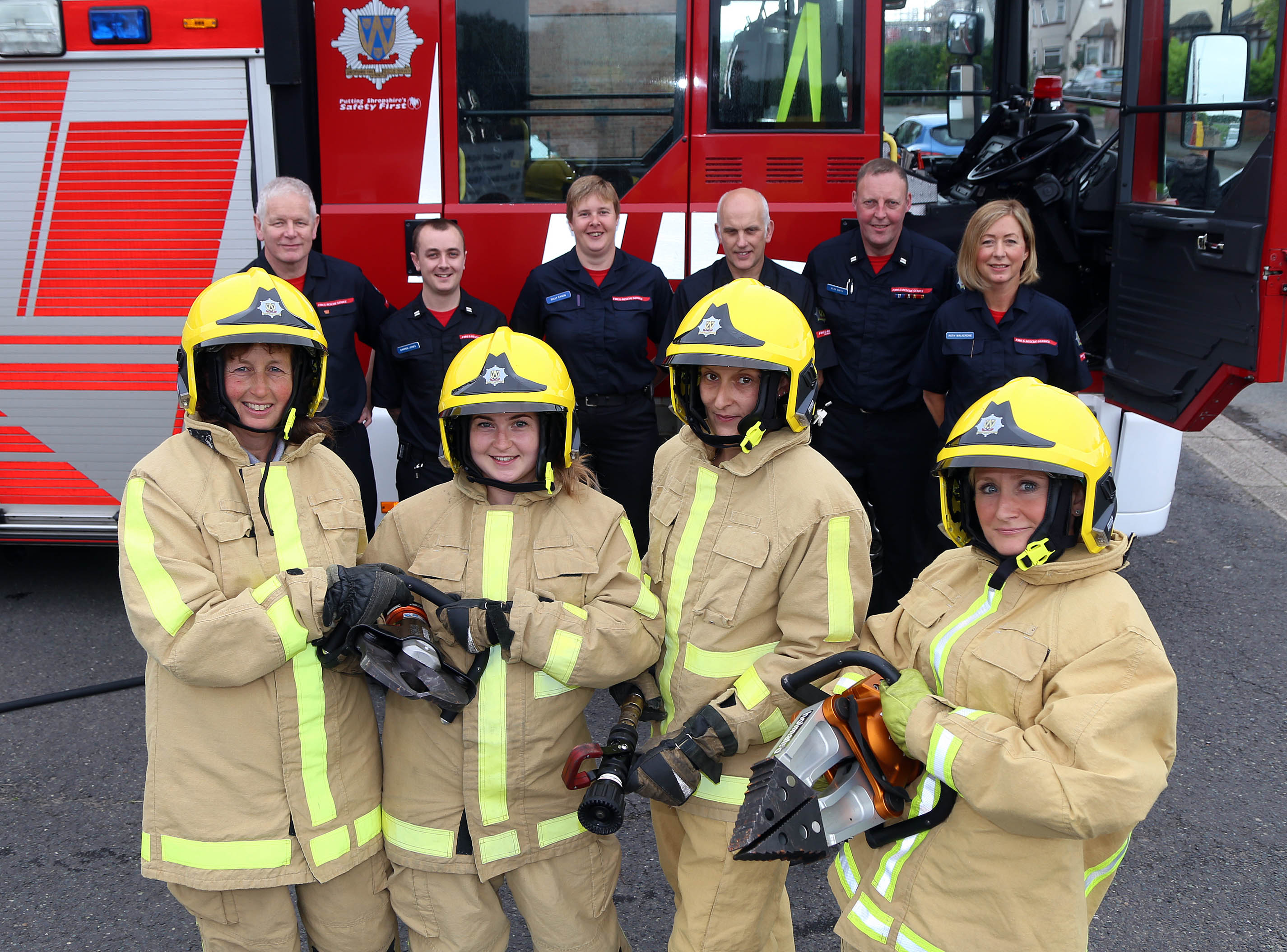 The "taster" day for firefighters at Prees Fire Station