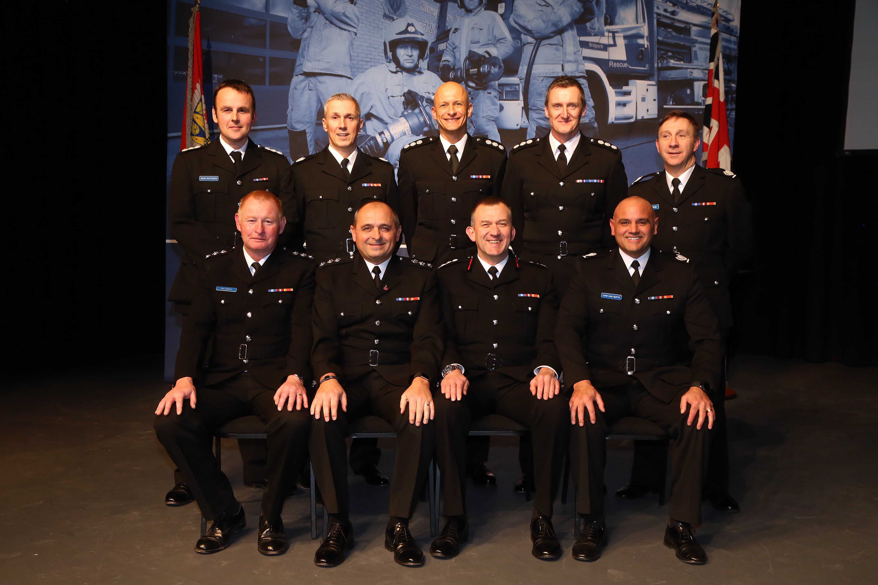 Senior officers at Shropshire Fire and Rescue Service at the Celebration of Success event