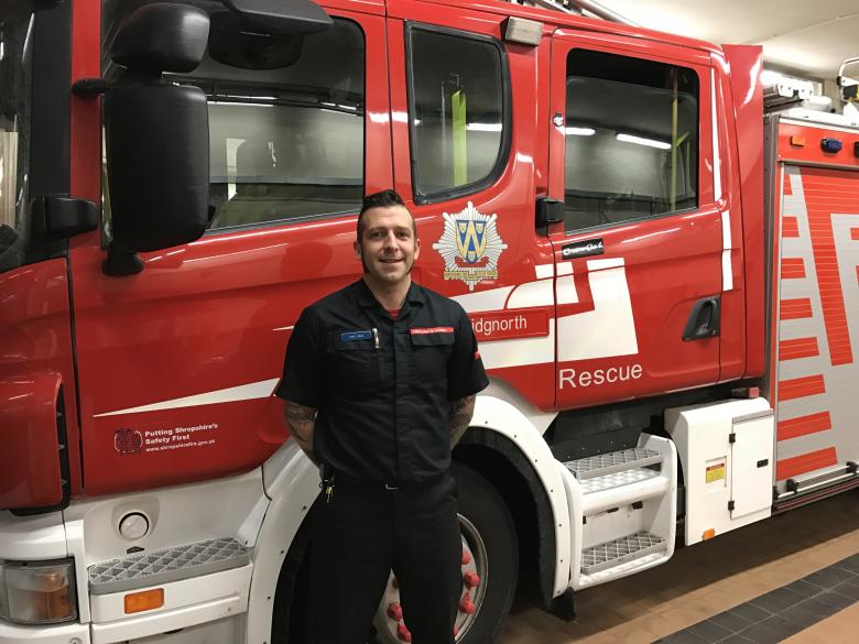 Bridgnorth firefighter Luke Veal takes part in Guiness Book of Record rugby match