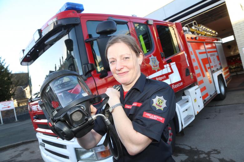 Bridgnorth firefighter Alice Stanley who helped to save a life on her first emergency call