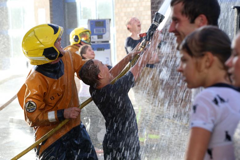 Fun and laughter for children from Chernobyl at Shrewsbury Fire Station