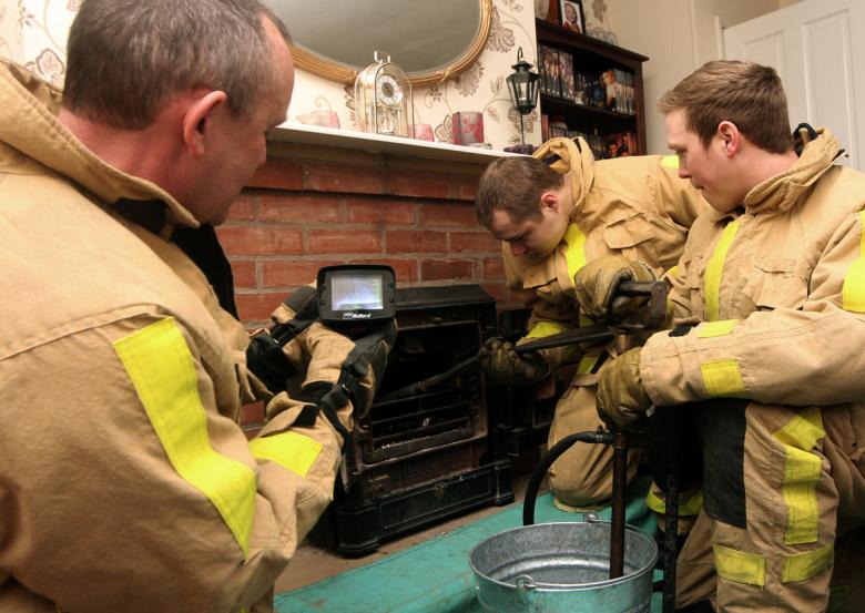 Firefighters in chimney fire checks in Shropshire home