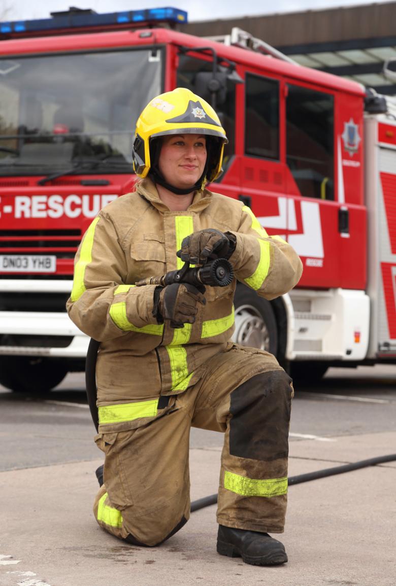 Kat Frost became a Shropshire firefighter after attending a previous taster day