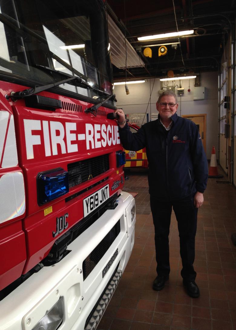 Ex-firefighter Sam Hamer from Shropshire Fire and Rescue Service helping the vulnerable