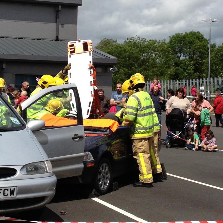 Firefighters will show how they extricate people in a road collision at Shrewsbury Fire Station at their open day on August 18. Picture shows firefighters in action at last year’s open day.