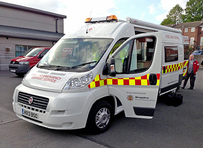 Photo of mainly white van on the station yard