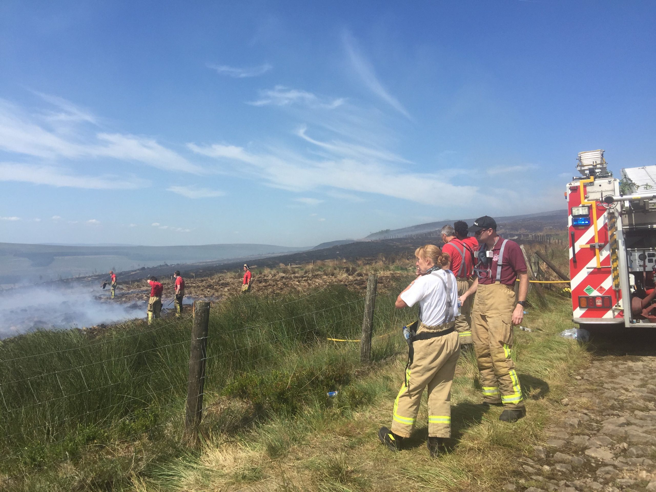 Shropshire Firefighters Called to Lancashire Moorland Blaze
