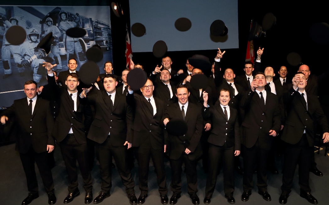 Firefighters celebrate