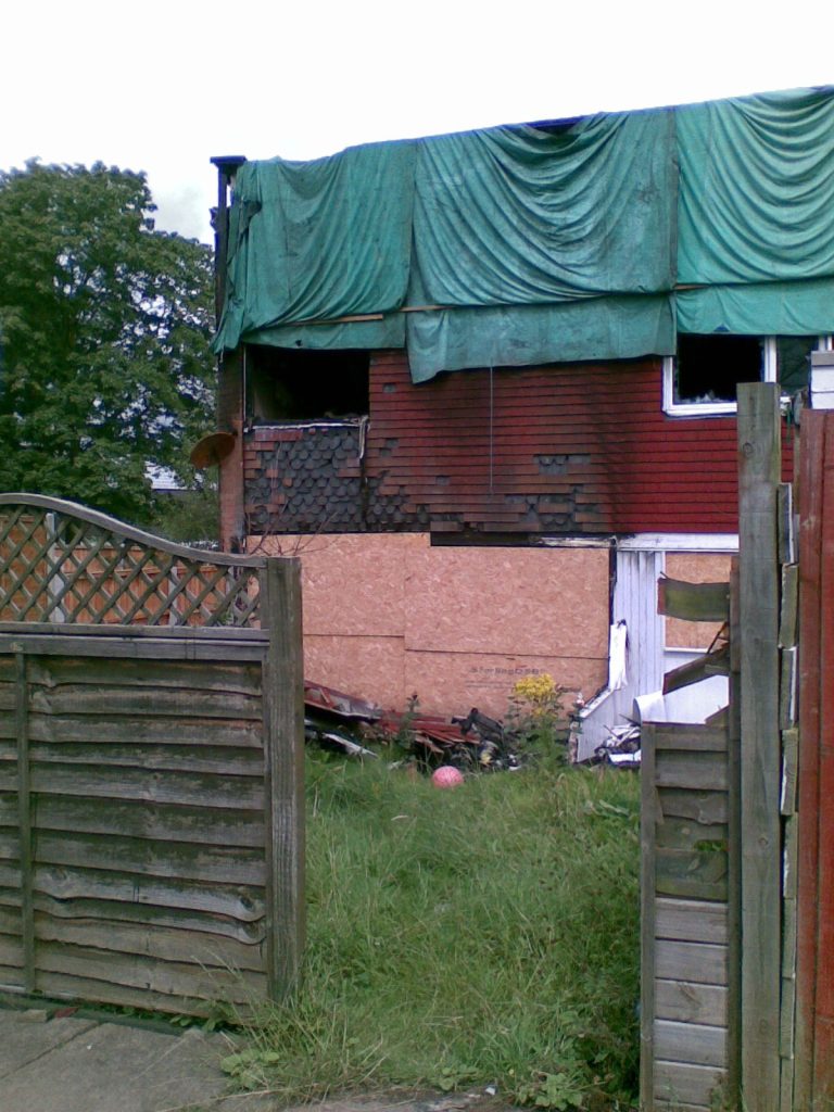 This empty property in Sutton Hill, Telford, was set on fire