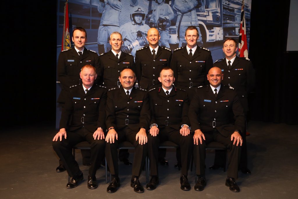 Senior officers at Shropshire Fire and Rescue Service at the Celebration of Success event